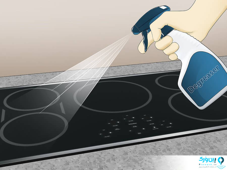 روش 4: شستن گاز و تمیز کردن سطح گاز 