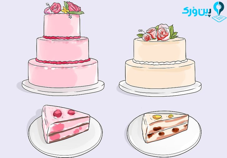 سفارش و سرو کیک به قطعات کوچک تر