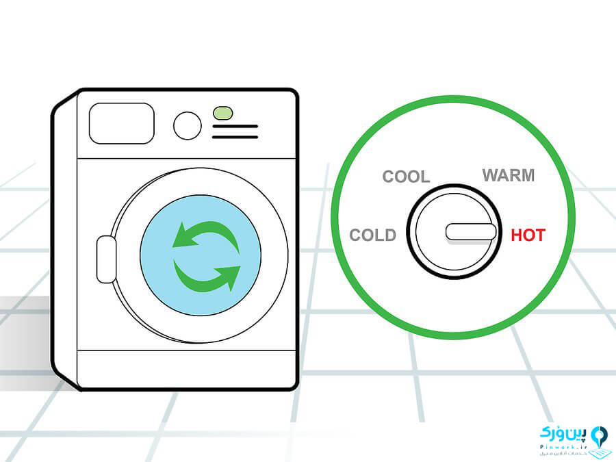 تنظیم آب دغ ماشین لباسشویی