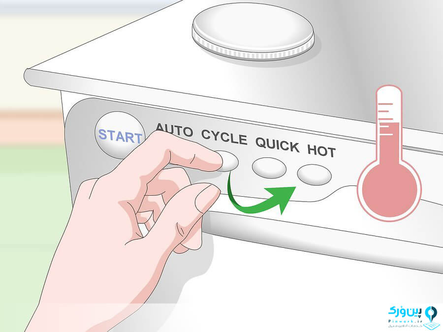 قرار دادن حالت شستشوی داغ ماشین ظرفشویی