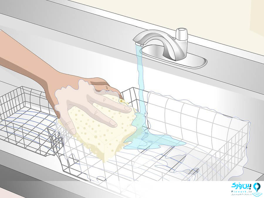 تمیز کردن داخل ماشین ظرفشویی