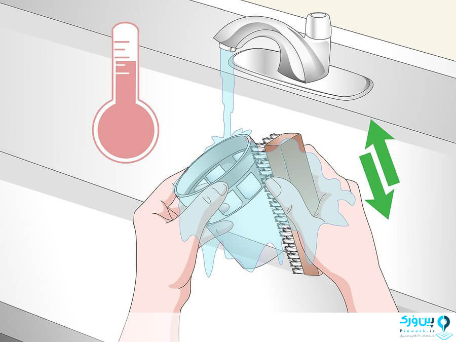 تمیز کردن فیلتر ماشین ظرف شویی